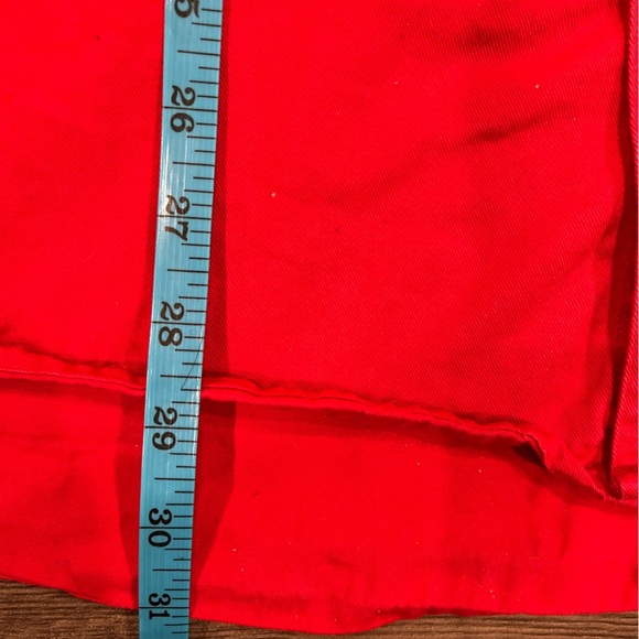 [XL]Vintage Roper Mens Red 100% Cotton L/S Solid Long Tail Western Shirt - Picture 6 of 9